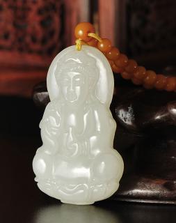 睿祥贵重和田玉观音挂件fd1147lkqfd1147