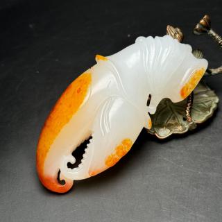精美和田玉原石雕刻家财万贯