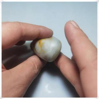 石仓和田玉鉴赏:火焰皮和田白玉手把
