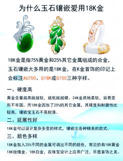 为什么和田玉镶嵌多用18k金?